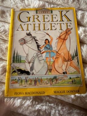Vintage Greek Athlete Illustrated paperback Book - Yellow Cover